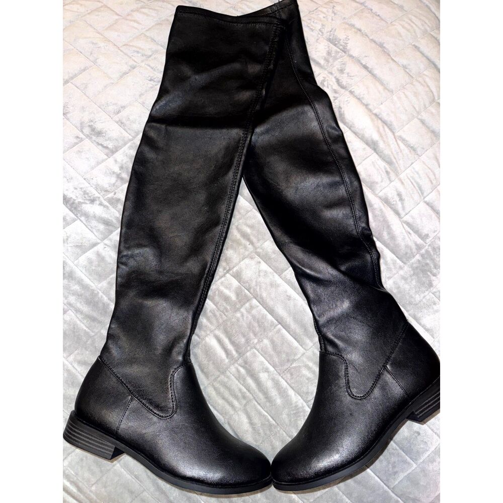 over the knee black boots